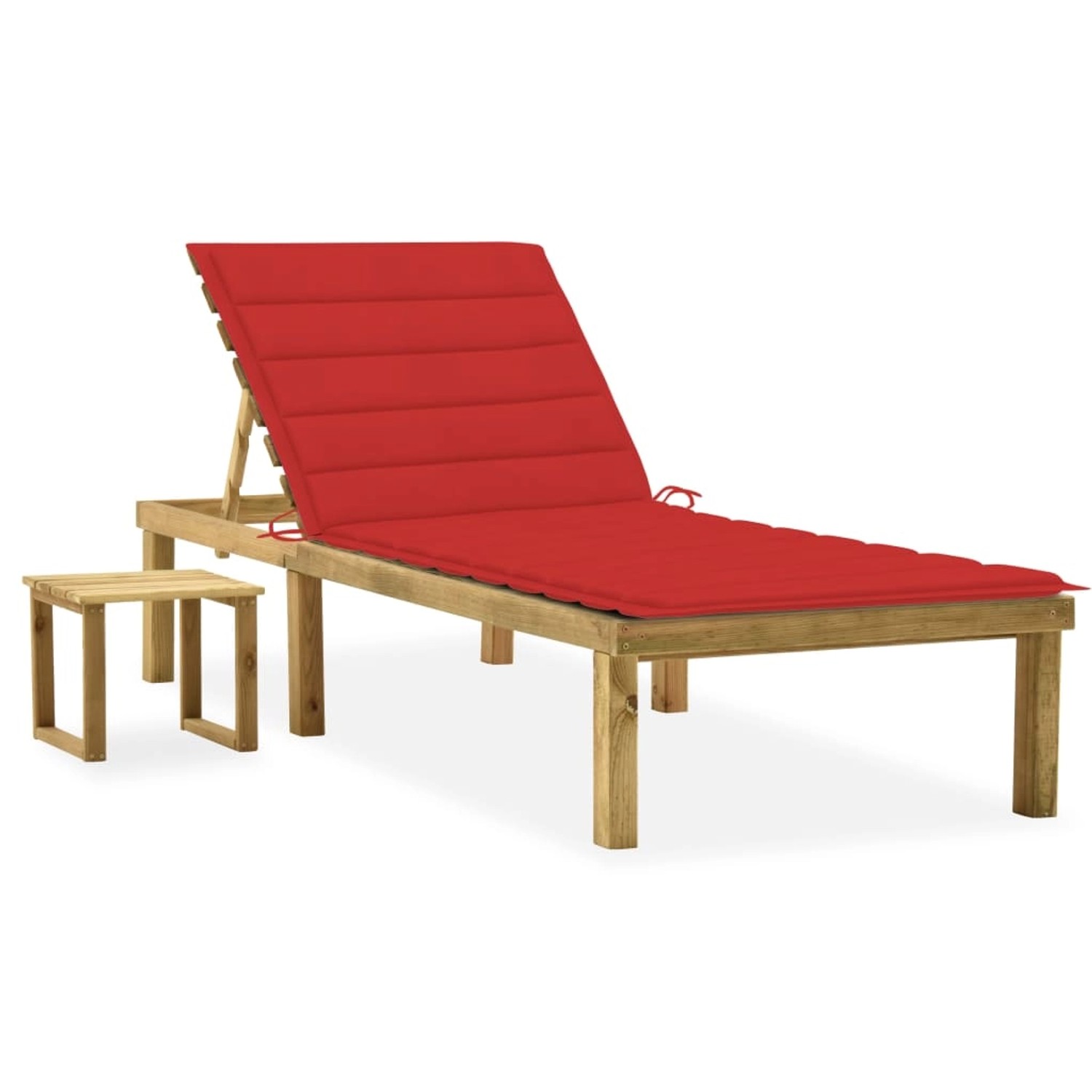 vidaXL Garten-Sonnenliege mit Tisch und Auflage Kiefer Imprägniert 3065840 vidaXL Garten-Sonnenliege mit Tisch und Auflage Kiefer Imprägniert 3065840 von VIDAXL