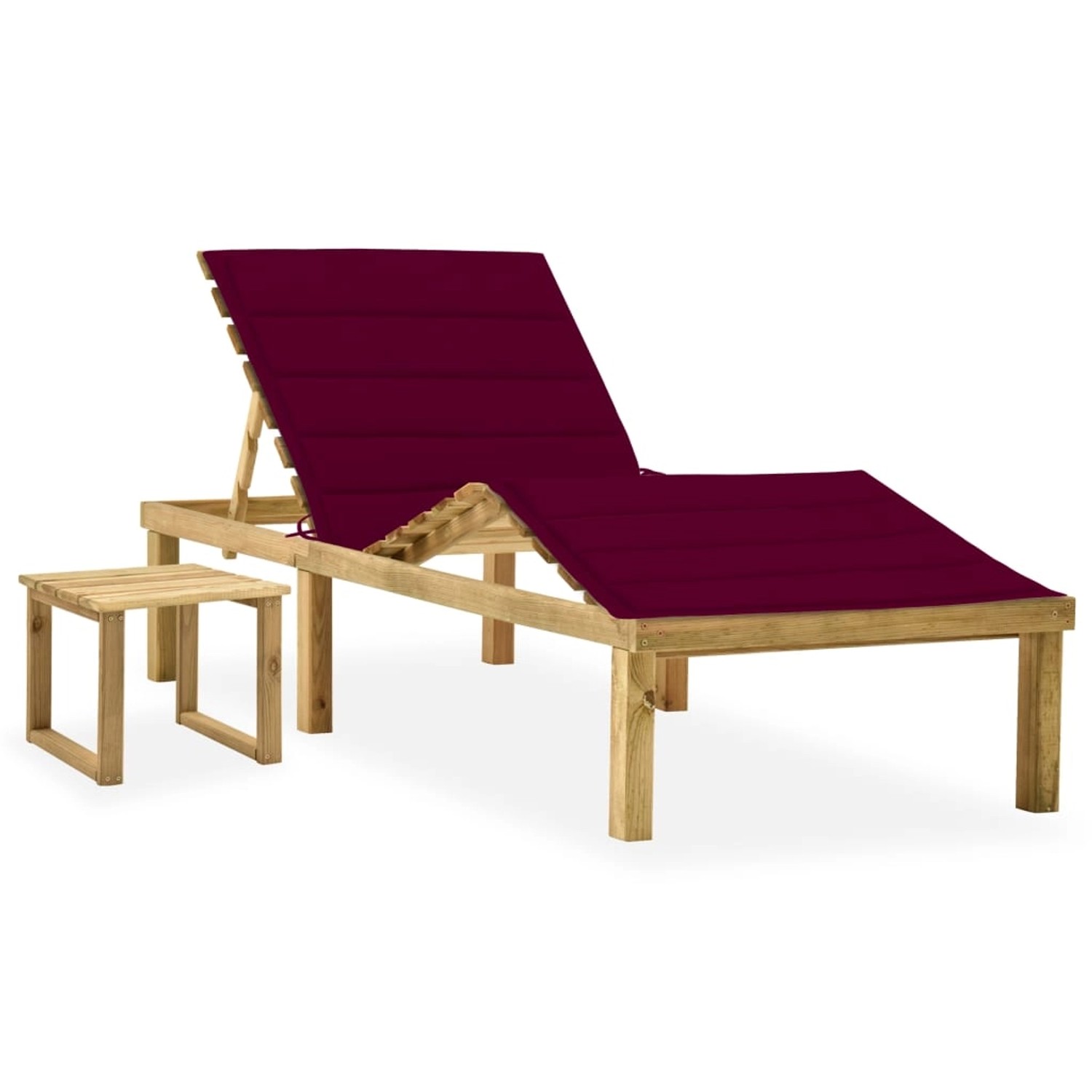 vidaXL Garten-Sonnenliege mit Tisch und Auflage Kiefer Imprägniert 3065873 vidaXL Garten-Sonnenliege mit Tisch und Auflage Kiefer Imprägniert 3065873 von VIDAXL