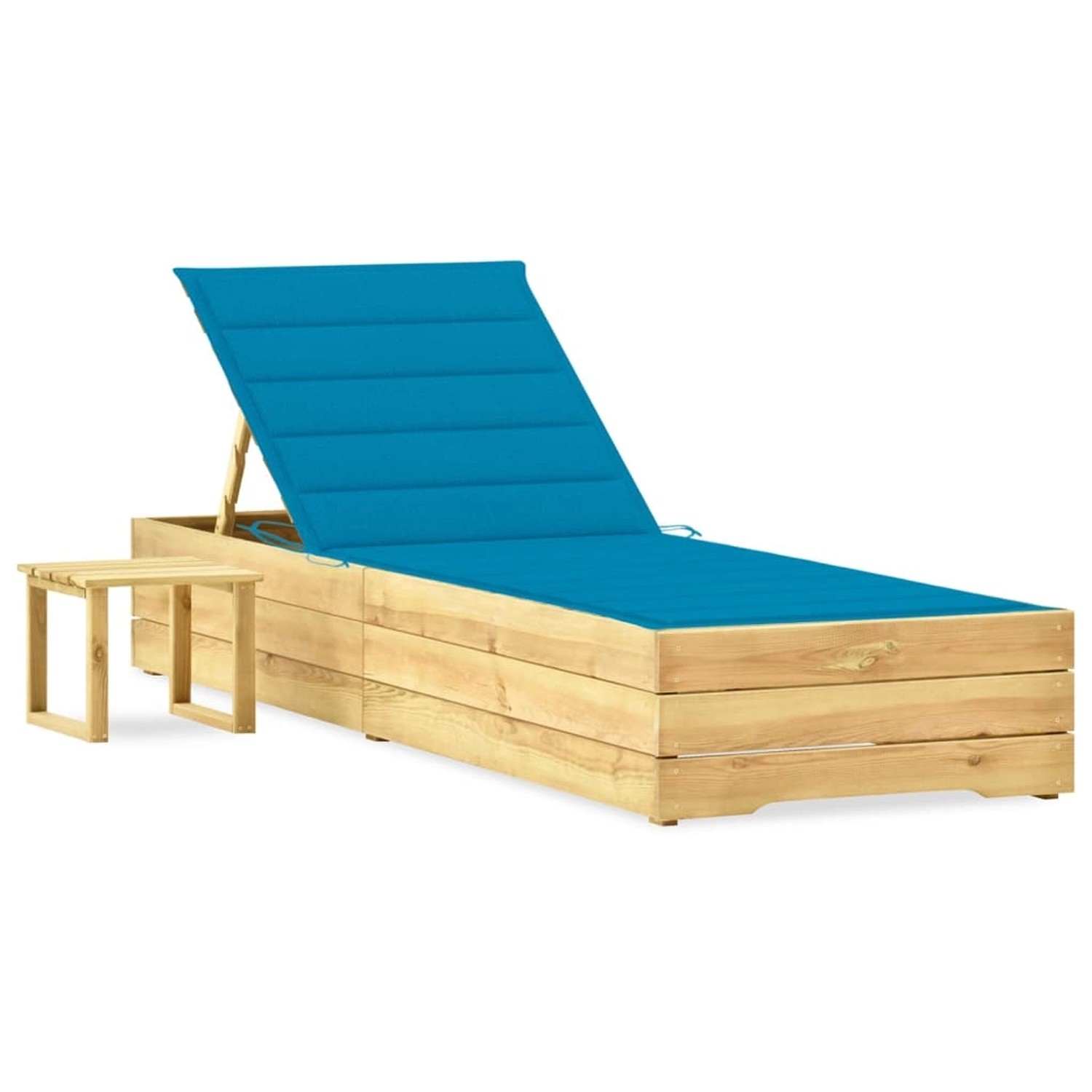 vidaXL Garten-Sonnenliege mit Tisch und Auflage Kiefer Imprägniert 3065928 vidaXL Garten-Sonnenliege mit Tisch und Auflage Kiefer Imprägniert 3065928 von VIDAXL