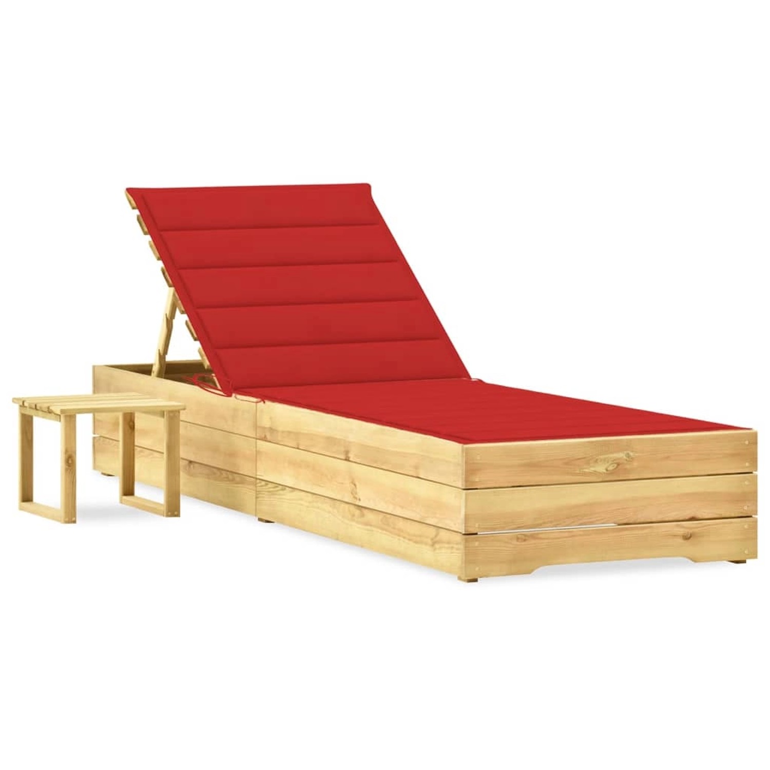 vidaXL Garten-Sonnenliege mit Tisch und Auflage Kiefer Imprägniert 3065930 vidaXL Garten-Sonnenliege mit Tisch und Auflage Kiefer Imprägniert 3065930 von VIDAXL