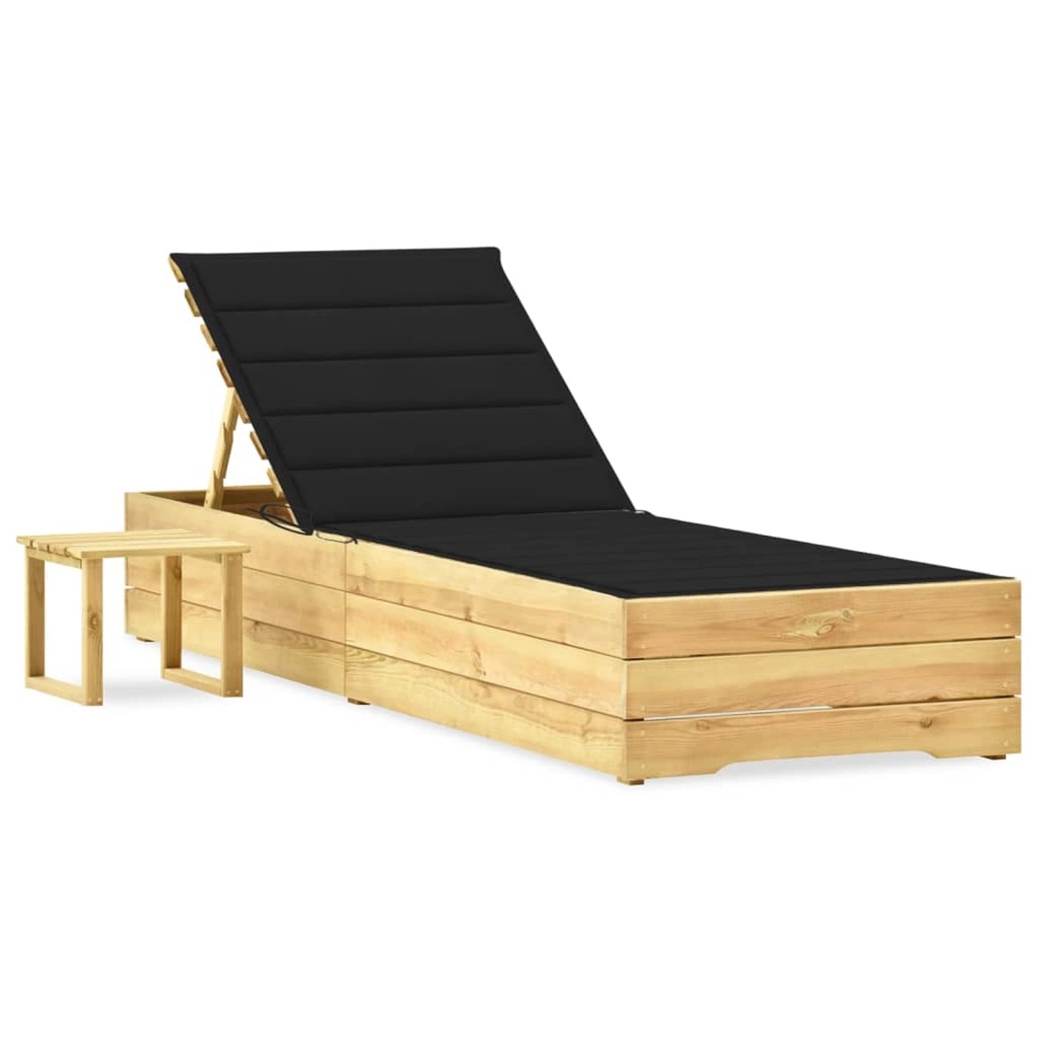 vidaXL Garten-Sonnenliege mit Tisch und Auflage Kiefer Imprägniert 3065931 vidaXL Garten-Sonnenliege mit Tisch und Auflage Kiefer Imprägniert 3065931 von VIDAXL