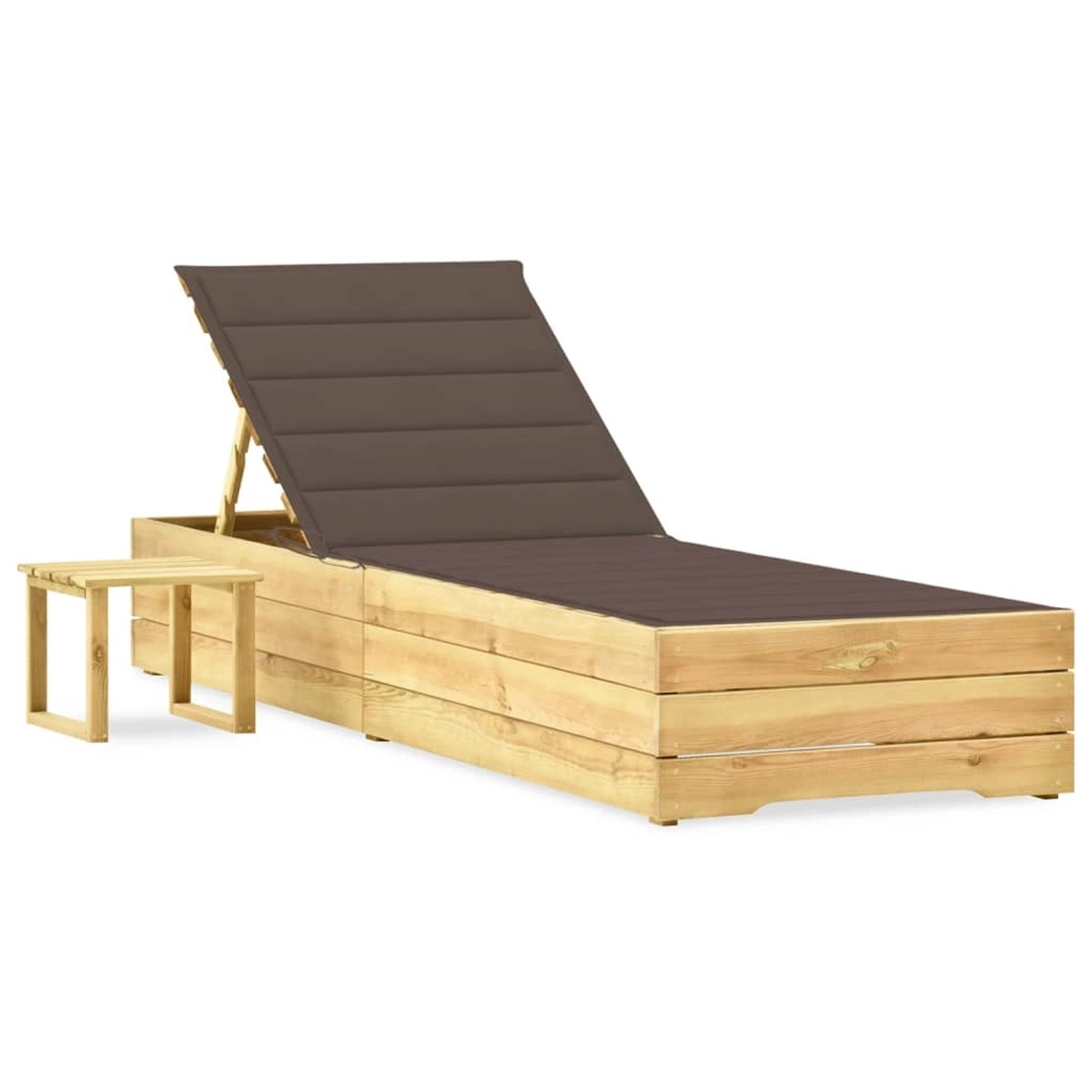 vidaXL Garten-Sonnenliege mit Tisch und Auflage Kiefer Imprägniert 3065932 vidaXL Garten-Sonnenliege mit Tisch und Auflage Kiefer Imprägniert 3065932 von VIDAXL