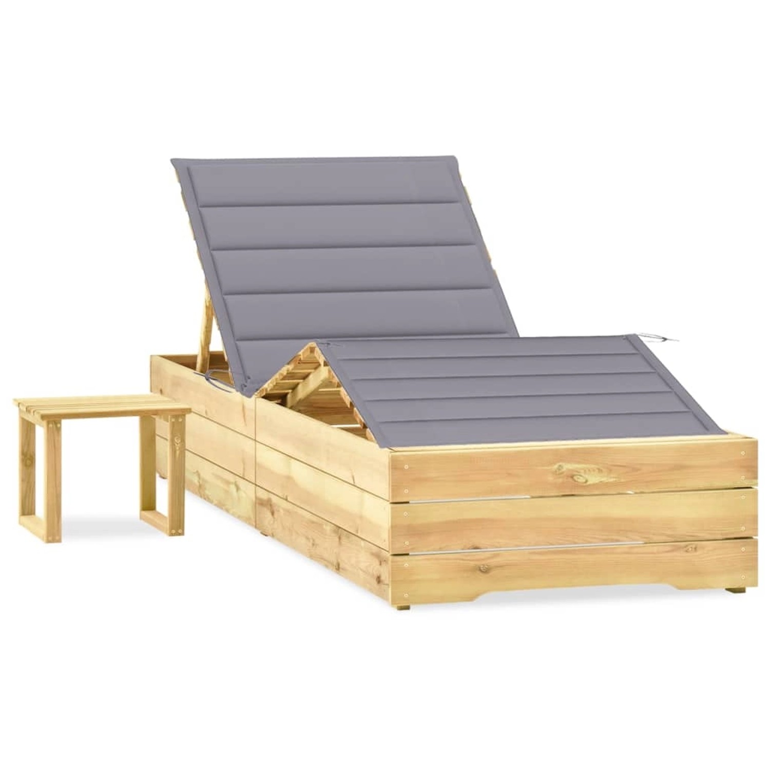 vidaXL Garten-Sonnenliege mit Tisch und Auflage Kiefer Imprägniert 3065955 vidaXL Garten-Sonnenliege mit Tisch und Auflage Kiefer Imprägniert 3065955 von VIDAXL