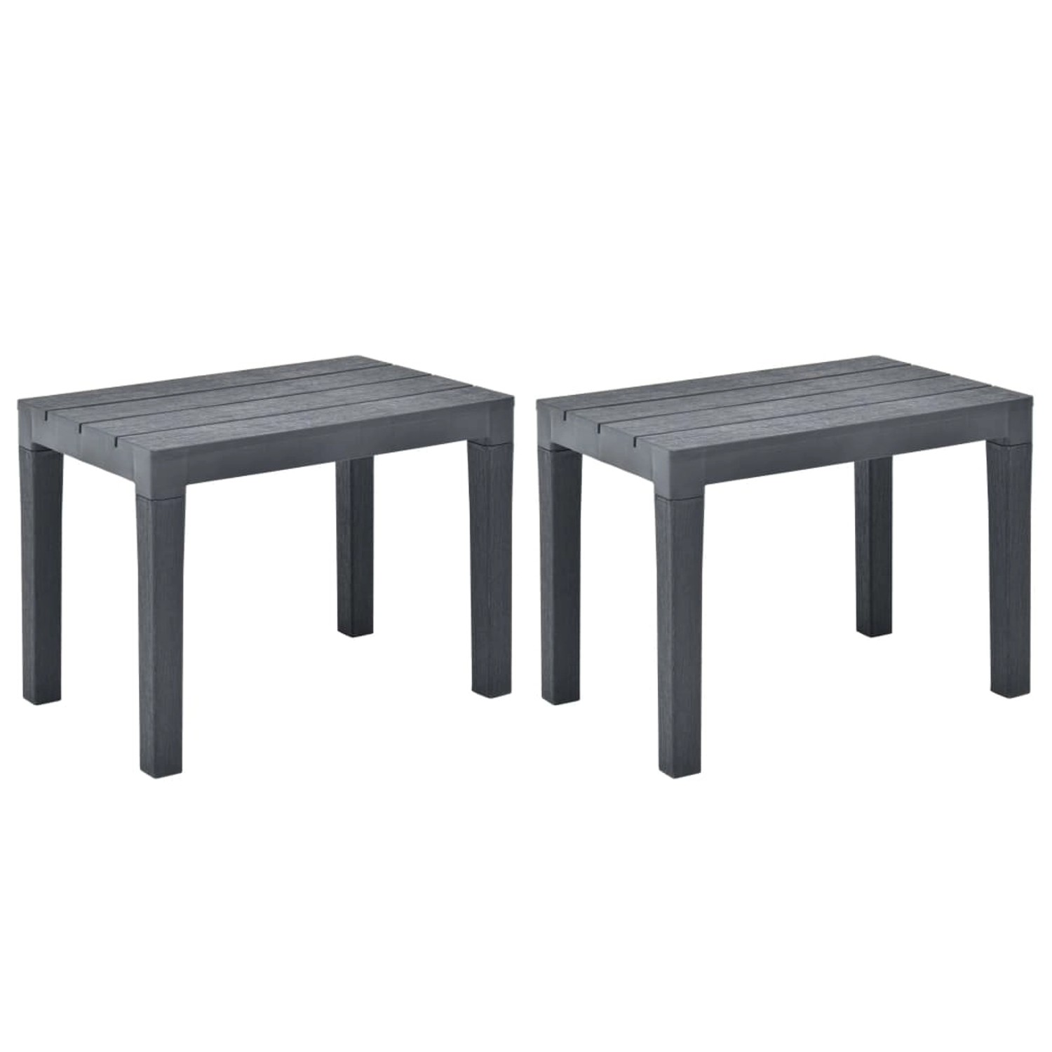 vidaXL Gartenbänke 2 Stk. Anthrazit Kunststoff 48781 vidaXL Gartenbänke 2 Stk. Anthrazit Kunststoff 48781 von VIDAXL