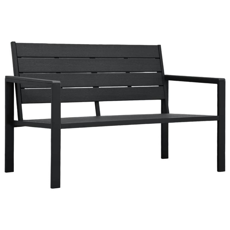 vidaXL Gartenbank 120 cm HDPE Schwarz Holz-Optik 47878 von VIDAXL