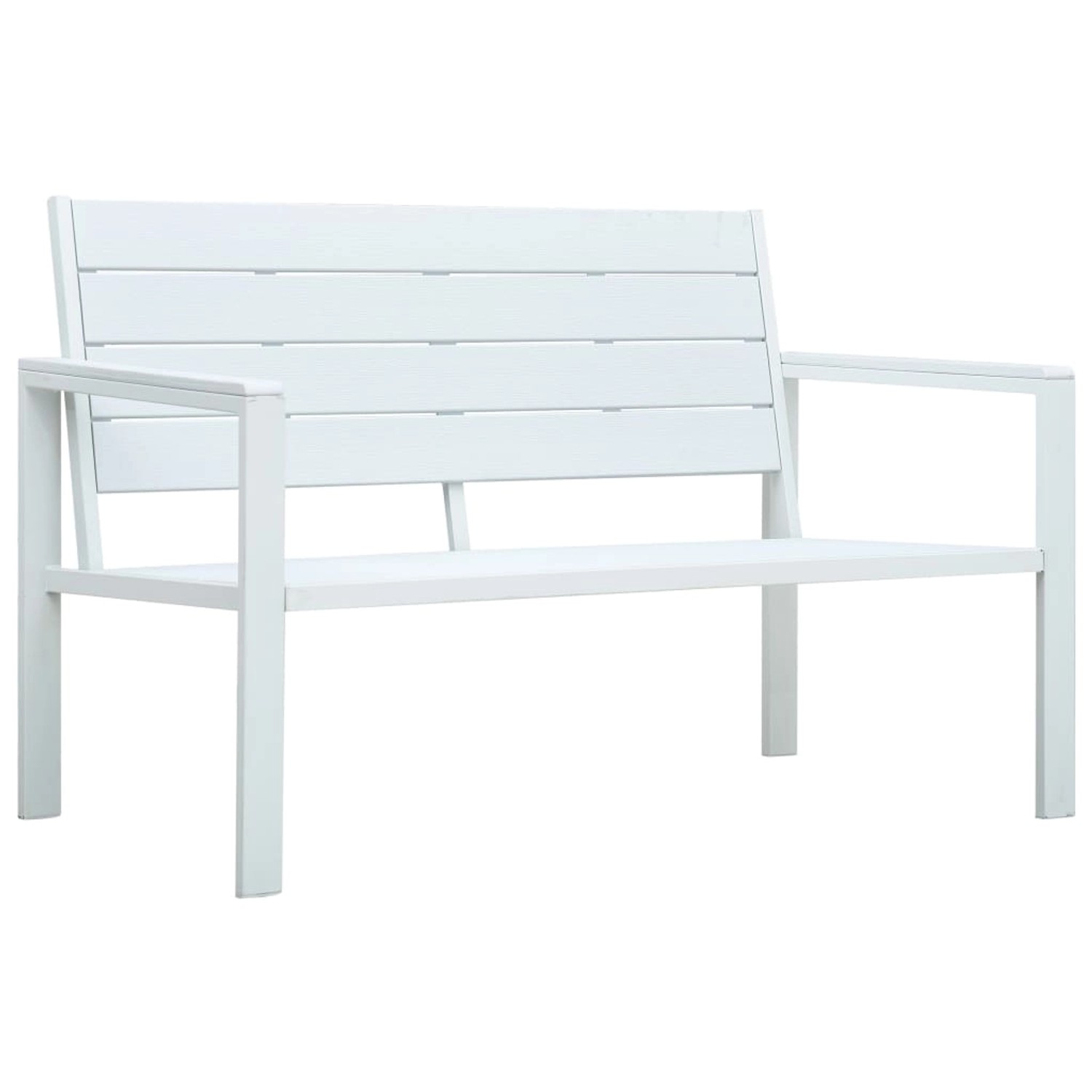 vidaXL Gartenbank 120 cm HDPE Weiß Holz-Optik 47870 von VIDAXL