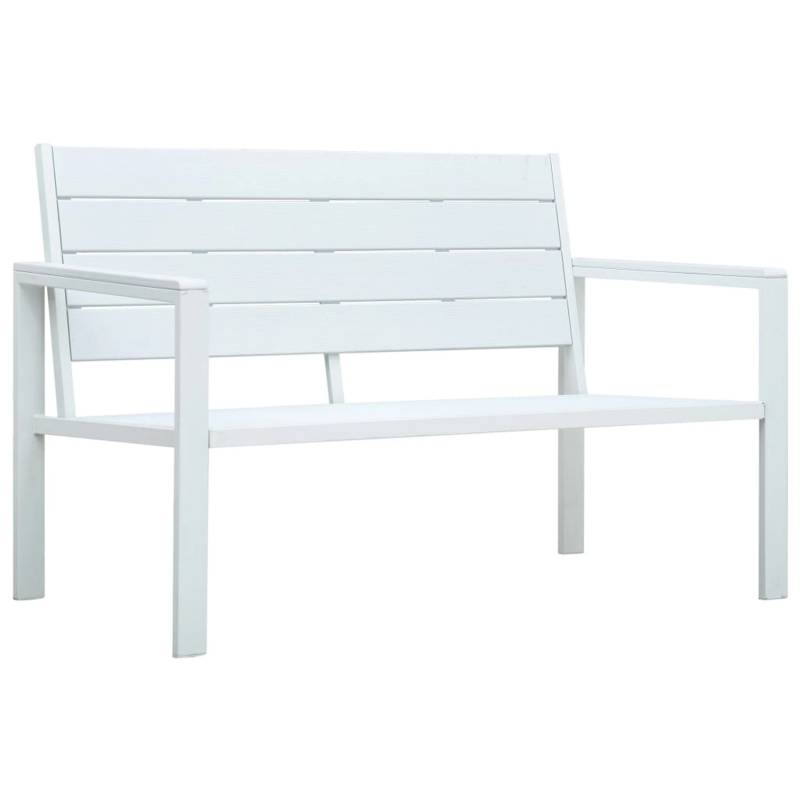 vidaXL Gartenbank 120 cm HDPE Weiß Holz-Optik 47870 von VIDAXL