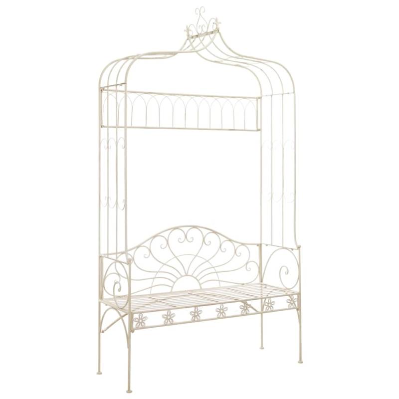 vidaXL Gartenbank 122 cm Eisen Antik Weiß 45434 von VIDAXL