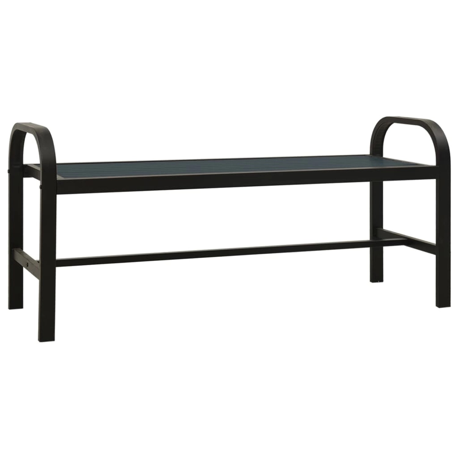 vidaXL Gartenbank 124,5 cm Stahl und WPC Schwarz 317137 vidaXL Gartenbank 124,5 cm Stahl und WPC Schwarz 317137 von VIDAXL