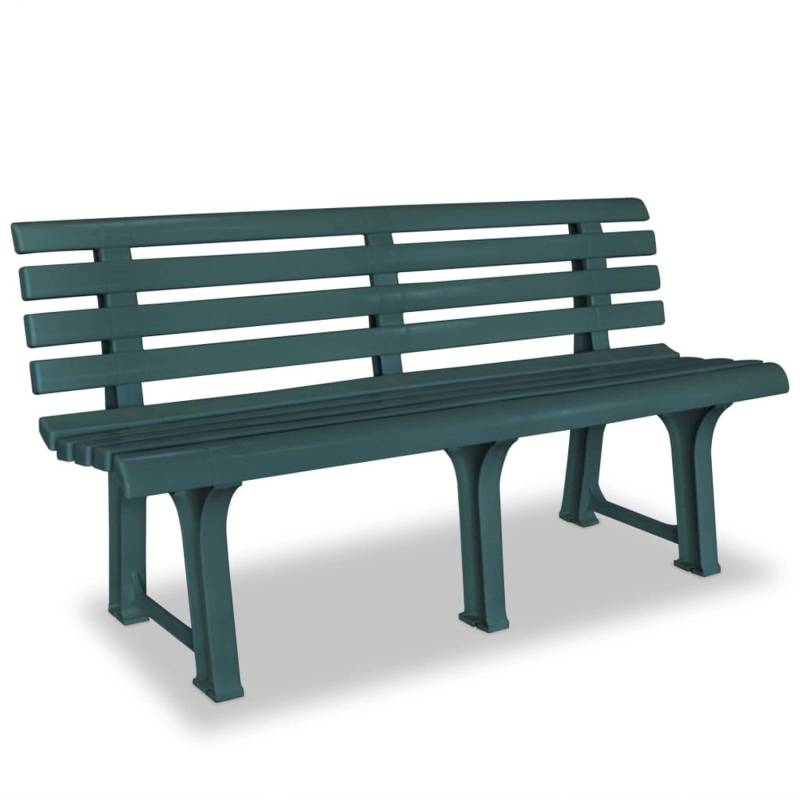 vidaXL Gartenbank 145,5 cm Kunststoff Grün 43584 von VIDAXL