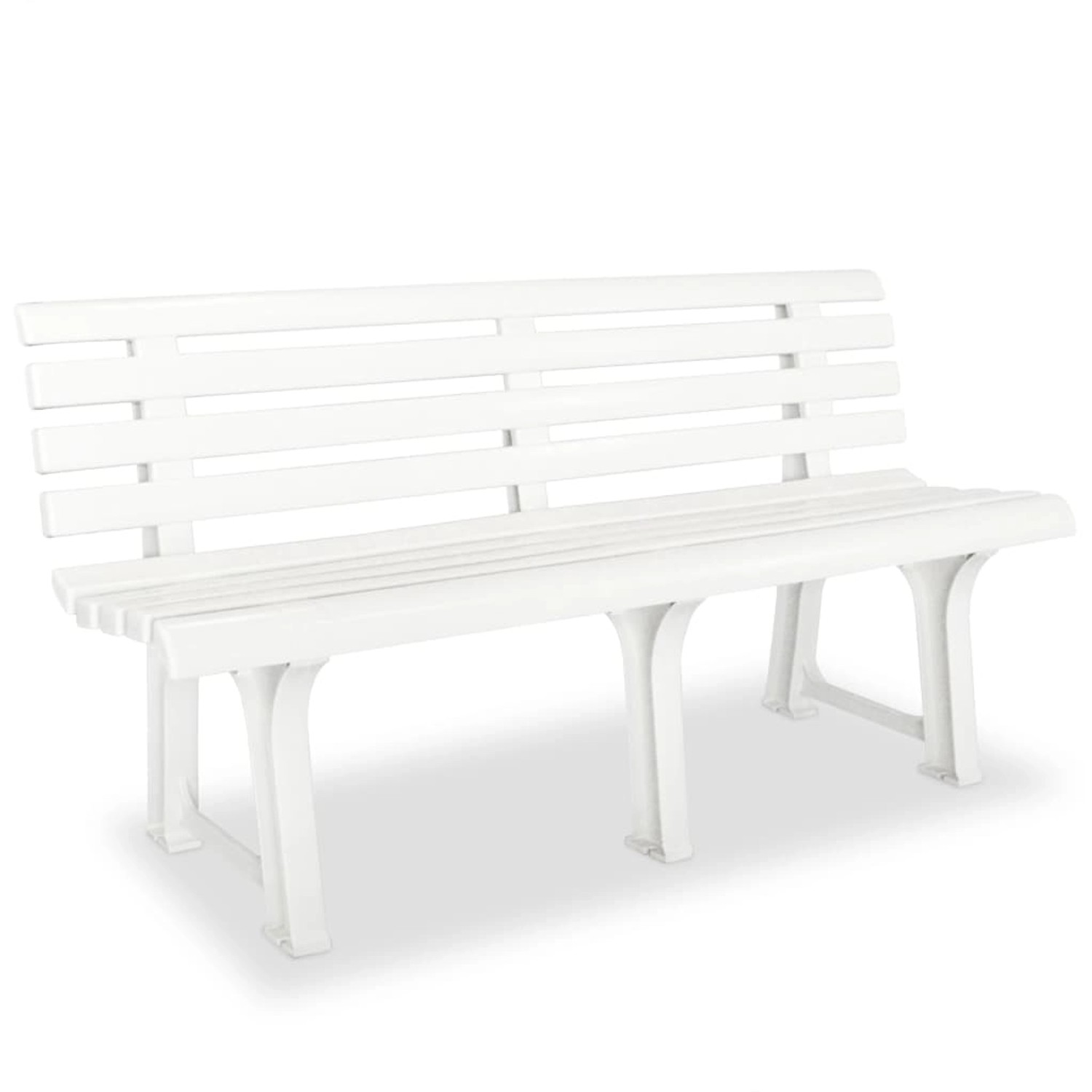 vidaXL Gartenbank 145,5 cm Kunststoff Weiß 43583 vidaXL Gartenbank 145,5 cm Kunststoff Weiß 43583 von VIDAXL