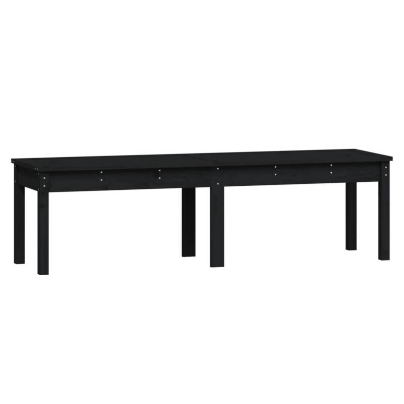 VidaXL Gartenbank 2-Sitzer Schwarz 159,5x44x45 cm Massivholz Kiefer von VIDAXL