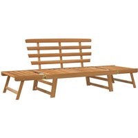 Gartenbank Ruhebank 2-in-1 190 cm Massivholz Akazie vidaXL von BONNEVIE