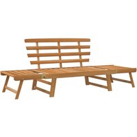 Gartenbank 2-in-1 190 cm Massivholz Akazie vidaXL von VIDAXL