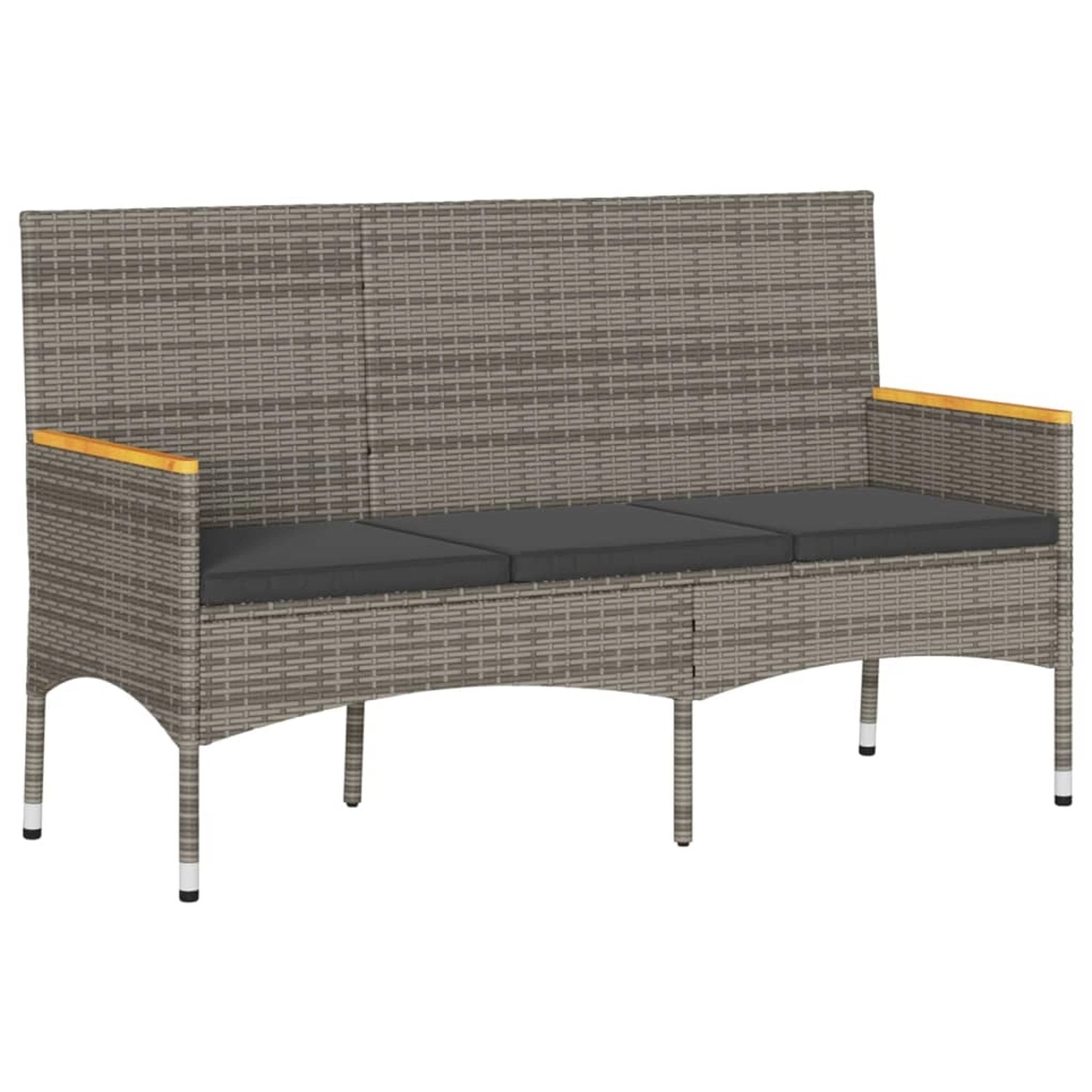 vidaXL Gartenbank 3-Sitzer mit Kissen Grau Poly Rattan 365442 vidaXL Gartenbank 3-Sitzer mit Kissen Grau Poly Rattan 365442 von VIDAXL