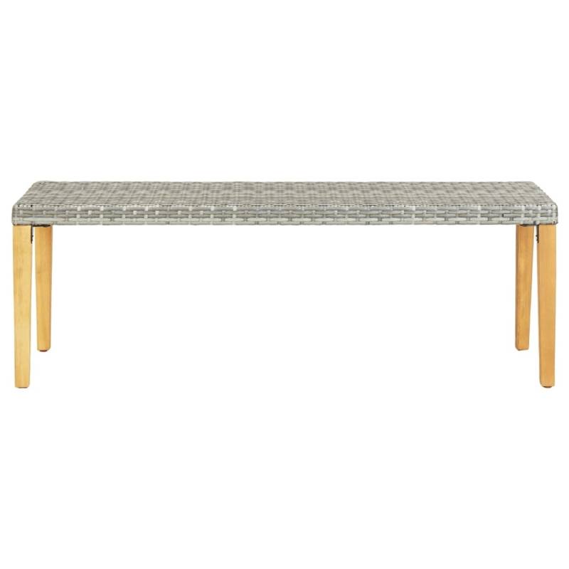 VidaXL Gartenbank 80 cm Poly Rattan Grau von VIDAXL