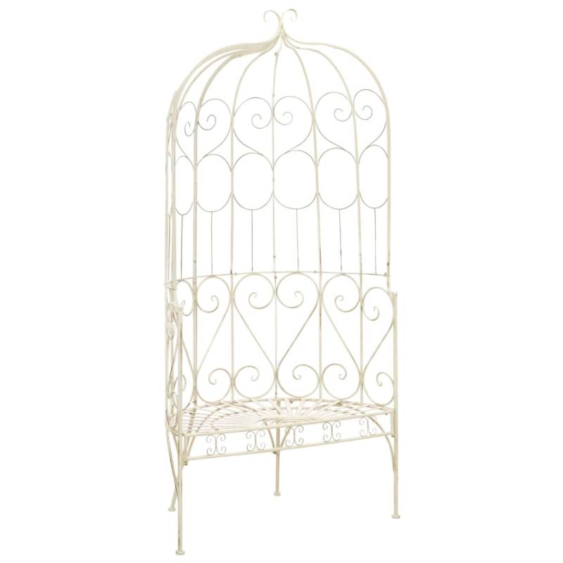 vidaXL Gartenbank 95 cm Eisen Antik Weiß 45432 von VIDAXL