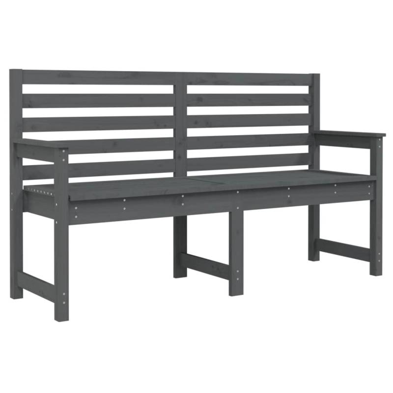 vidaXL Gartenbank Grau 159,5x48x91,5 cm Massivholz Kiefer von VIDAXL