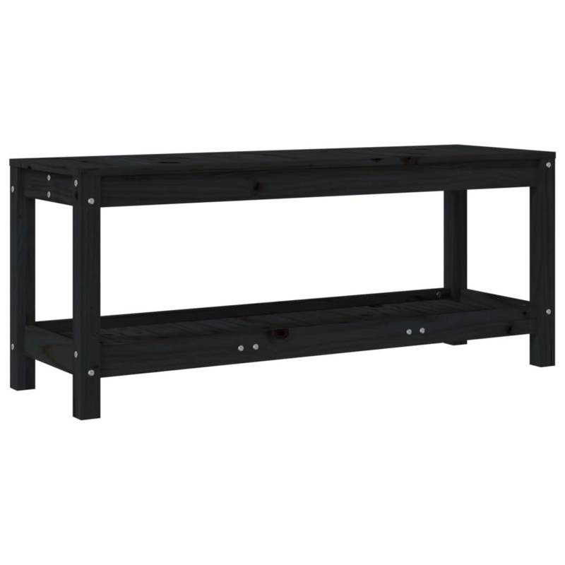 VidaXL Gartenbank Schwarz 108x35x45 cm Massivholz Kiefer von VIDAXL