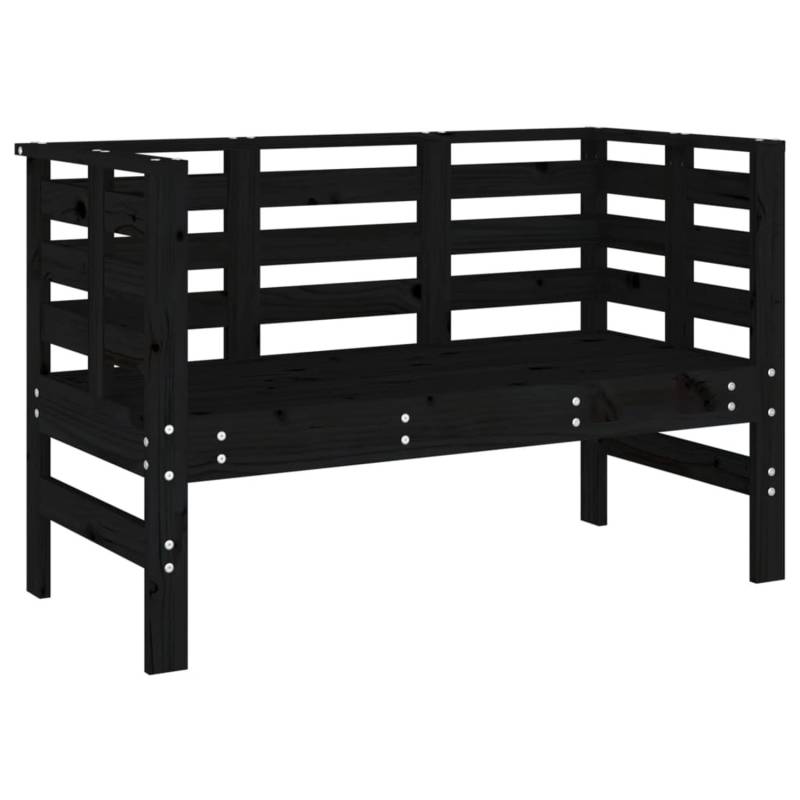 VidaXL Gartenbank Schwarz 111,5x53x71 cm Massivholz Kiefer von VIDAXL