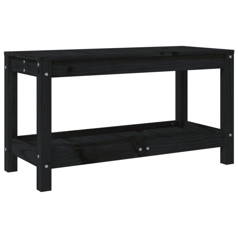 VidaXL Gartenbank Schwarz 82,5x35x45 cm Massivholz Kiefer von VIDAXL