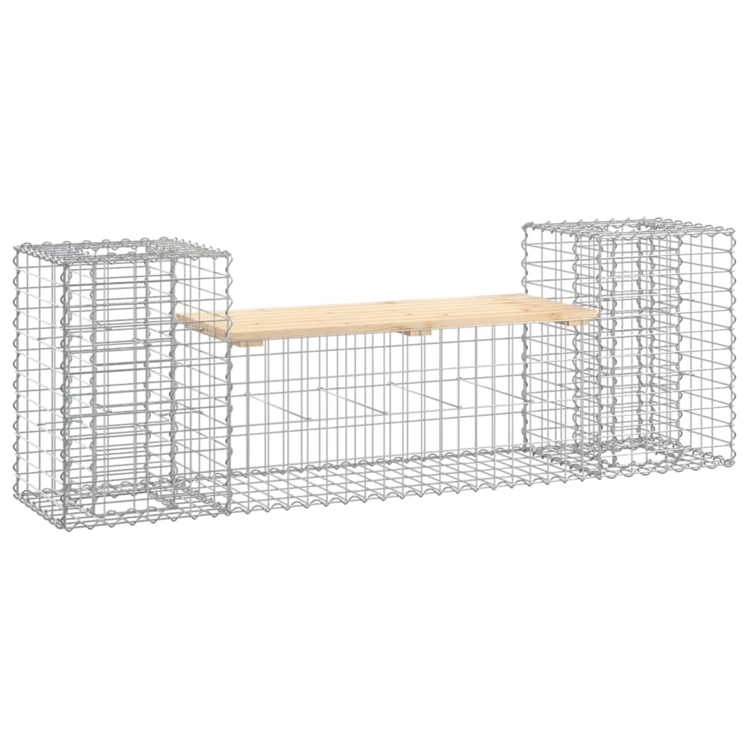 VidaXL Gartenbank aus Gabionen 183x41x60,5 cm Massivholz Kiefer VidaXL Gartenbank aus Gabionen 183x41x60,5 cm Massivholz Kiefer von VIDAXL