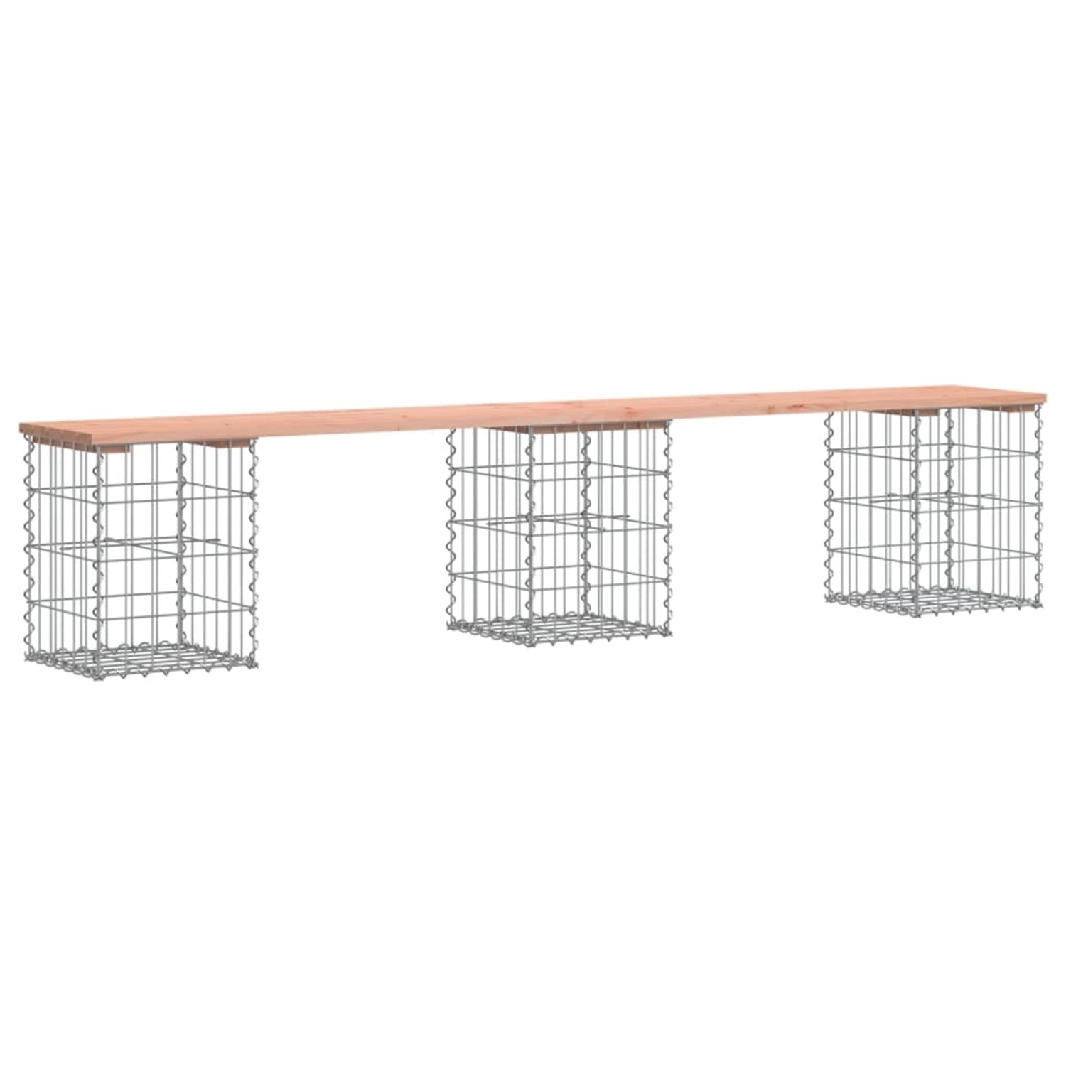 VidaXL Gartenbank aus Gabionen 203x31x42 cm Massivholz Douglasie VidaXL Gartenbank aus Gabionen 203x31x42 cm Massivholz Douglasie von VIDAXL