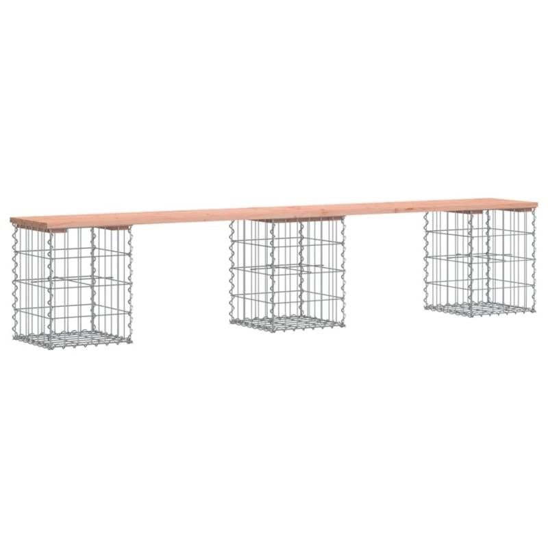 VidaXL Gartenbank aus Gabionen 203x31x42 cm Massivholz Douglasie von VIDAXL