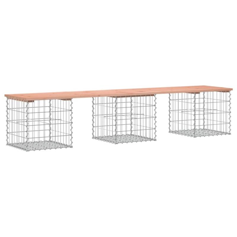 VidaXL Gartenbank aus Gabionen 203x44x42 cm Massivholz Douglasie von VIDAXL