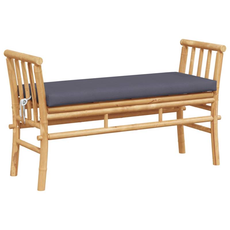 vidaXL Gartenbank mit Kissen 110 cm Bambus 4108078 von VIDAXL