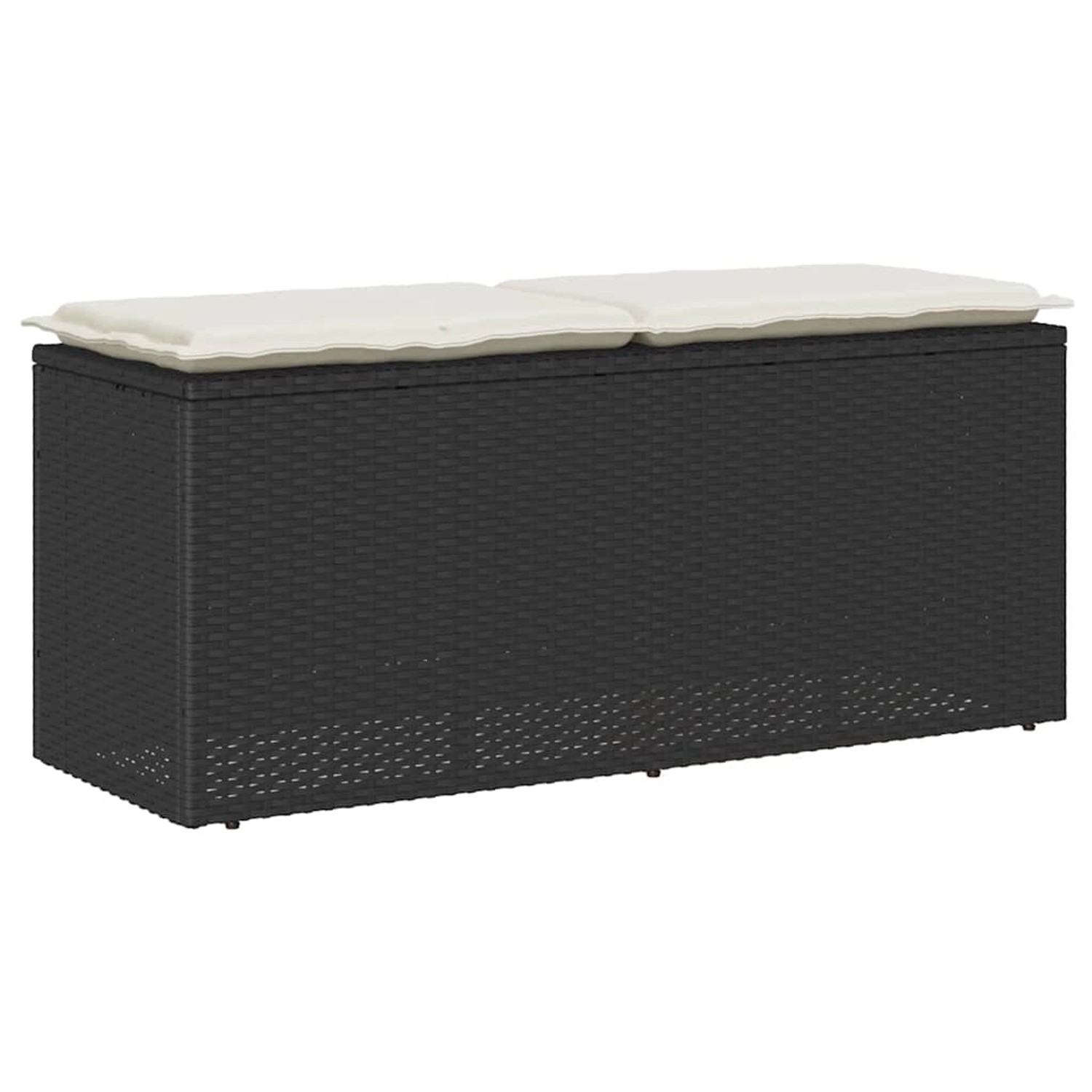 vidaXL Gartenbank mit Kissen Schwarz 110x40x44 cm Poly Rattan 4104145 vidaXL Gartenbank mit Kissen Schwarz 110x40x44 cm Poly Rattan 4104145 von VIDAXL