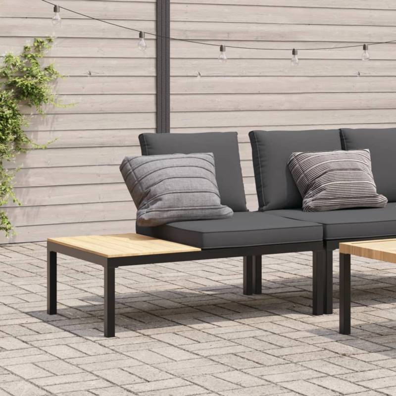 VidaXL Gartenbank mit Kissen Schwarz Aluminium von VIDAXL