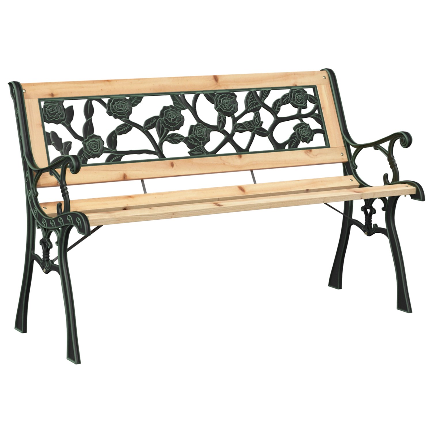 vidaXL Gartenbank mit Rosenmuster 116 cm Holz 319570 vidaXL Gartenbank mit Rosenmuster 116 cm Holz 319570 von VIDAXL