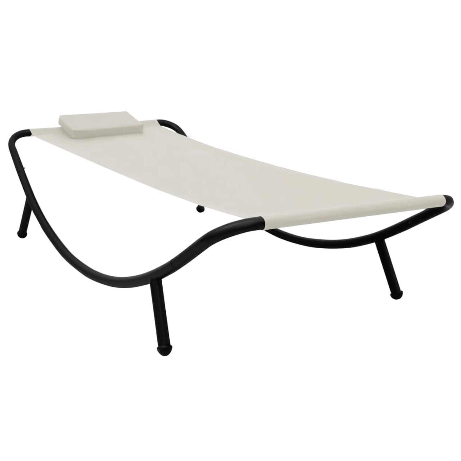 VidaXL Gartenbett Creme 200x90 cm Stahl von VIDAXL