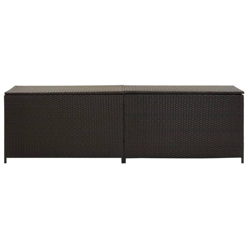 VidaXL Gartenbox Poly Rattan 200x50x60 cm Braun von VIDAXL