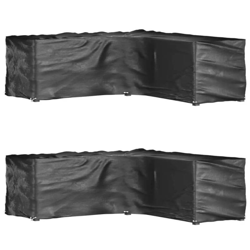 vidaXL Gartenmöbel-Abdeckungen in L-Form 2 Stk 16 Ösen 285x285x90 cm 3155374 vidaXL Gartenmöbel-Abdeckungen in L-Form 2 Stk 16 Ösen 285x285x90 cm 3155374 von VIDAXL