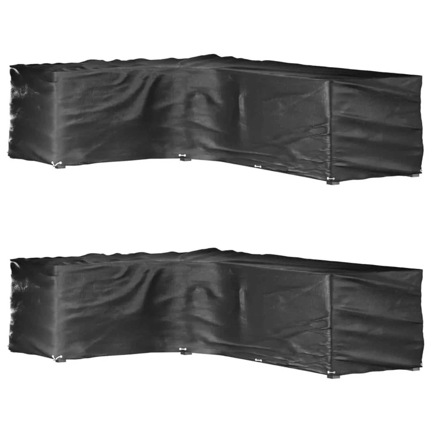 vidaXL Gartenmöbel-Abdeckungen in L-Form 2 Stk 18 Ösen 220x285x80 cm 3155377 vidaXL Gartenmöbel-Abdeckungen in L-Form 2 Stk 18 Ösen 220x285x80 cm 3155377 von VIDAXL
