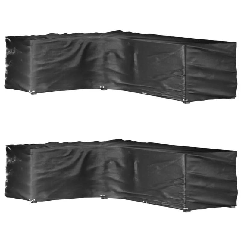 vidaXL Gartenmöbel-Abdeckungen in L-Form 2 Stk 18 Ösen 220x285x80 cm 3155377 vidaXL Gartenmöbel-Abdeckungen in L-Form 2 Stk 18 Ösen 220x285x80 cm 3155377 von VIDAXL