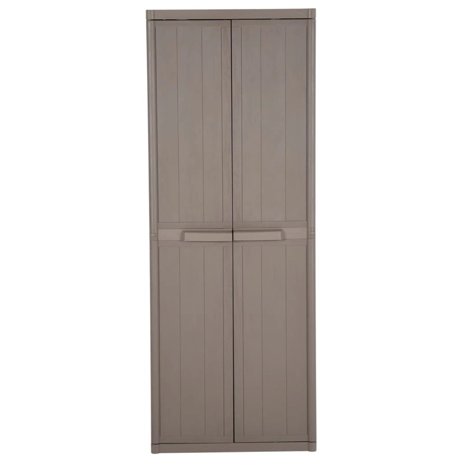 vidaXL Gartenschrank Braun 65x45x172 cm PP Holz-Optik Modell 1 von VIDAXL