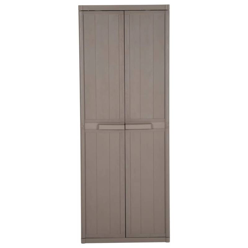 vidaXL Gartenschrank Braun 65x45x172 cm PP Holz-Optik von VIDAXL