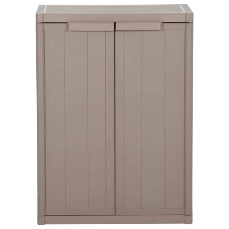 vidaXL Gartenschrank Braun 65x45x88 cm PP Holz-Optik von VIDAXL