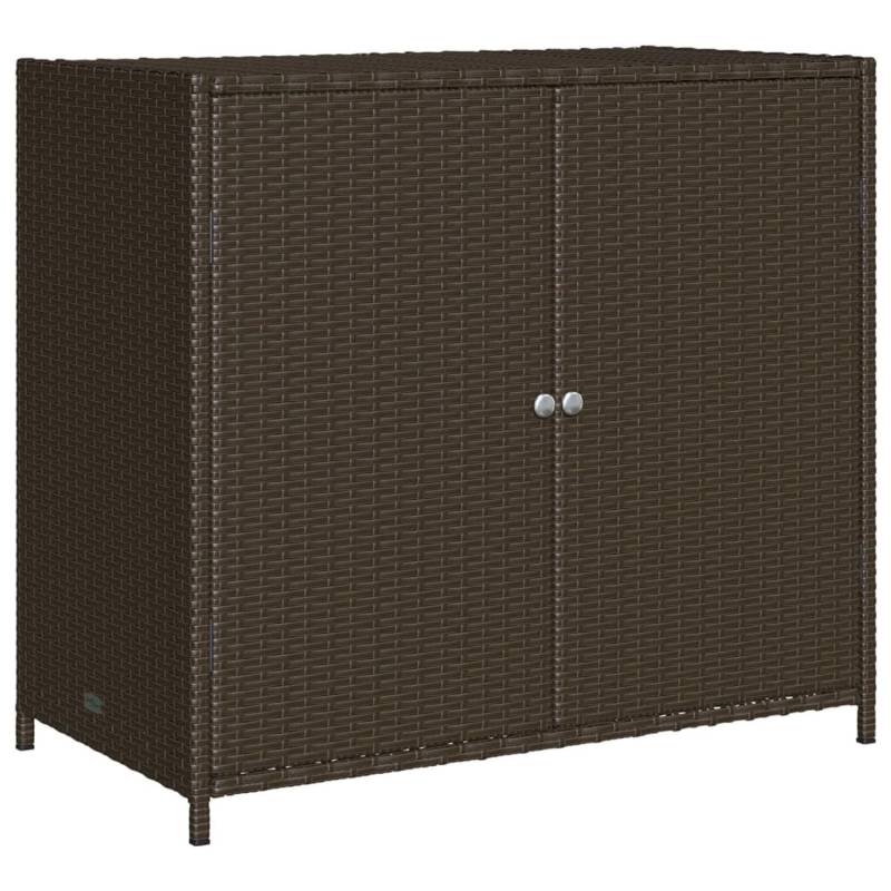 VidaXL Gartenschrank Braun 83x45x76 cm Poly Rattan von VIDAXL