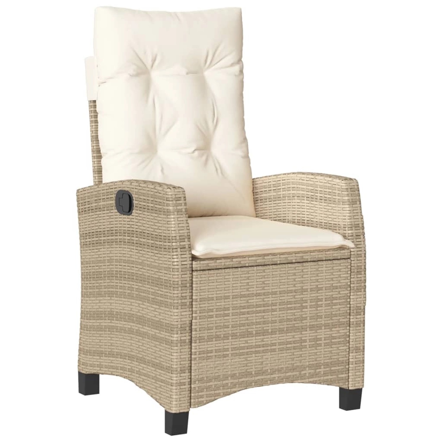 vidaXL Gartensessel mit Kissen Verstellbar Beige Stahl Poly Rattan vidaXL Gartensessel mit Kissen Verstellbar Beige Stahl Poly Rattan von VIDAXL