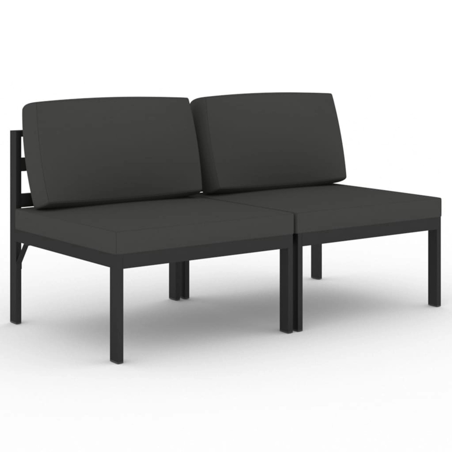 vidaXL Gartensofa 2-Sitzer mit Kissen Aluminium Anthrazit vidaXL Gartensofa 2-Sitzer mit Kissen Aluminium Anthrazit von VIDAXL