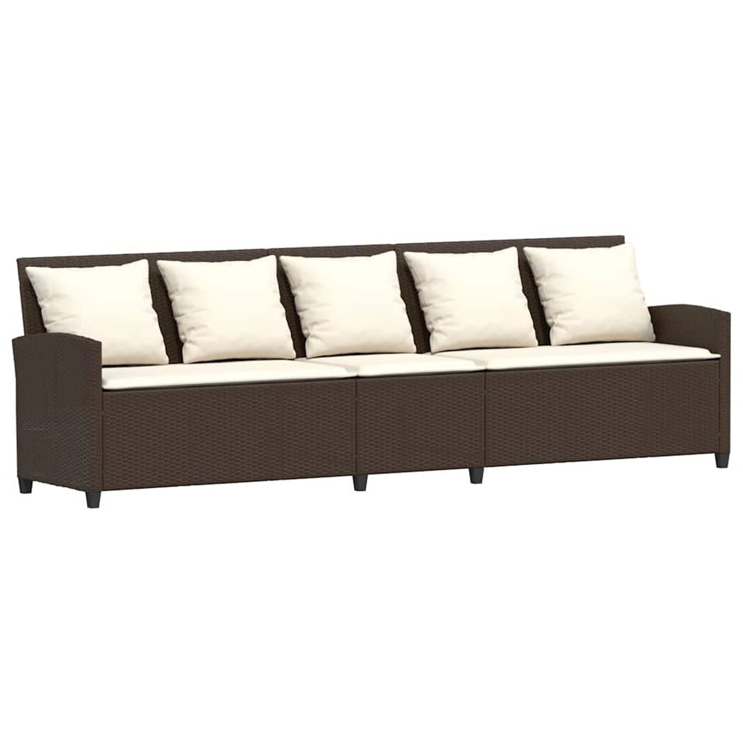 vidaXL Gartensofa 5-Sitzer mit Kissen Braun Poly Rattan 4104113 vidaXL Gartensofa 5-Sitzer mit Kissen Braun Poly Rattan 4104113 von VIDAXL