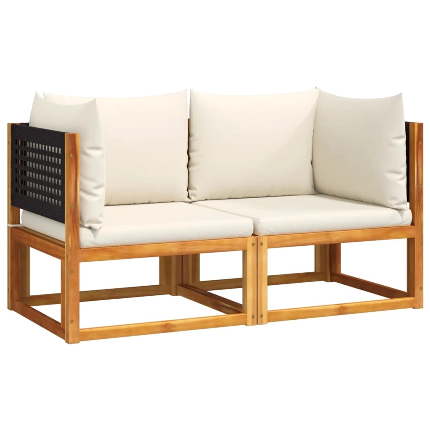 vidaXL Gartensofas-Ecke mit Kissen 2 Stk Holz Akazie Rattan 3278876 vidaXL Gartensofas-Ecke mit Kissen 2 Stk Holz Akazie Rattan 3278876 von VIDAXL