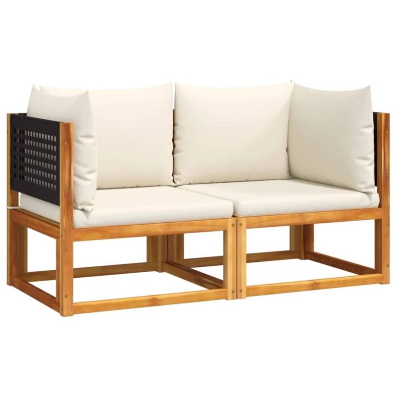 vidaXL Gartensofas-Ecke mit Kissen 2 Stk Holz Akazie Rattan 3278876 vidaXL Gartensofas-Ecke mit Kissen 2 Stk Holz Akazie Rattan 3278876 von VIDAXL