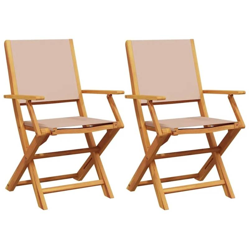 vidaXL Gartenstühle 2 Stk Taupe Massivholz Akazie & Stoff 367671 vidaXL Gartenstühle 2 Stk Taupe Massivholz Akazie & Stoff 367671 von VIDAXL