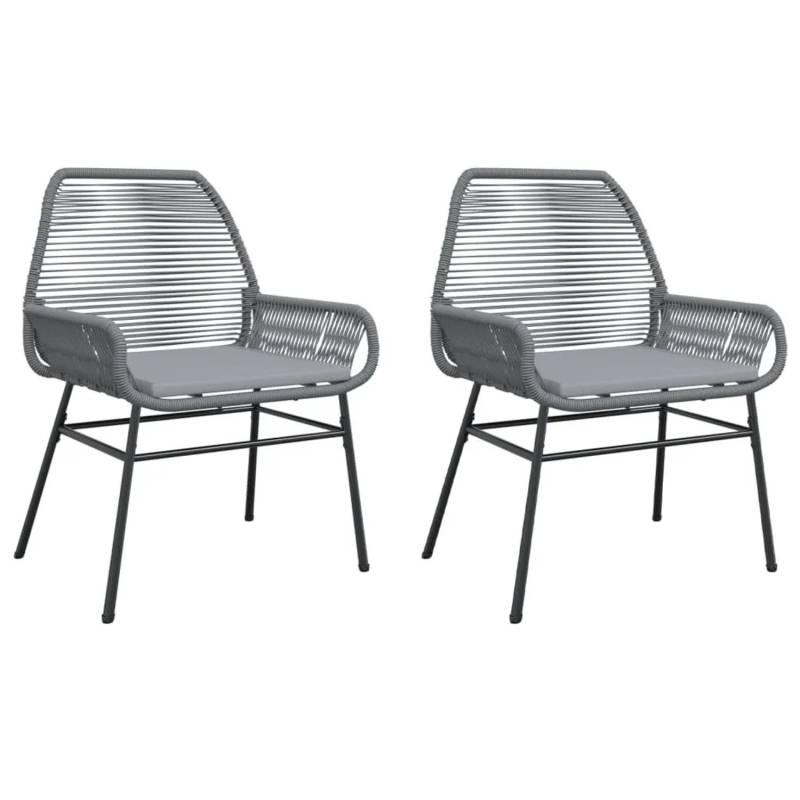 vidaXL Gartenstühle 2 Stk mit Kissen Grau Poly Rattan 369097 vidaXL Gartenstühle 2 Stk mit Kissen Grau Poly Rattan 369097 von VIDAXL