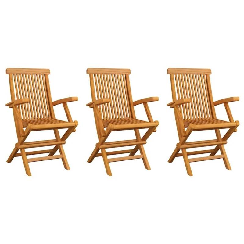 vidaXL Gartenstühle 3 Stk Massivholz Teak 312277 vidaXL Gartenstühle 3 Stk Massivholz Teak 312277 von VIDAXL